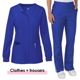 Wholesale Scrub Suit Medical Surgical Gown Stretch Tops High Quality Scrub Jacket Medicals Scrubs Hospital Doctors Nurse Uniform