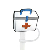 8mm Medical Theme Silicone Healthcare Straw Toppers Cute Nurse Doctor Straw Cover for Tumblers Bulk Wholesale Cup Accessories