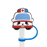 8mm Medical Theme Silicone Healthcare Straw Toppers Cute Nurse Doctor Straw Cover for Tumblers Bulk Wholesale Cup Accessories