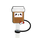8mm Medical Theme Silicone Healthcare Straw Toppers Cute Nurse Doctor Straw Cover for Tumblers Bulk Wholesale Cup Accessories