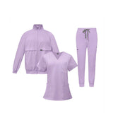Zipper Jacket  Long Sleeve Nursing Uniforms Medical Zip Jacket Spandex Scrubs  Jackets