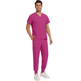Unisex Washable Anti-wrinkle Surgical Uniform Women Men Medical Nurse Scrub Set Soft Breathable Jogger Doctor Nursing Workwear