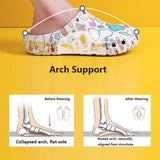 New Cartoon Printed Medical Shoes Nursing Clogs EVA Flexible Anti-slip Scrub Slip on Shoes Garden Working Footwear Unisex