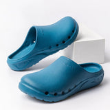 New Cartoon Printed Medical Shoes Nursing Clogs EVA Flexible Anti-slip Scrub Slip on Shoes Garden Working Footwear Unisex