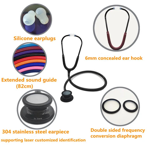 HM-400PD Medical Equipment Professional Cardiology Portable Double Sided Stethoscope CE Certified Adult Use Digital stethoscope