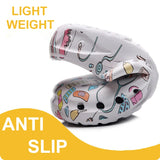 New Cartoon Printed Medical Shoes Nursing Clogs EVA Flexible Anti-slip Scrub Slip on Shoes Garden Working Footwear Unisex