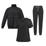 Zipper Jacket  Long Sleeve Three Piece Set Doctor Nurse Scrubs Uniforms