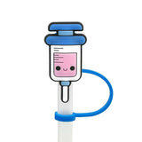 8mm Medical Theme Silicone Healthcare Straw Toppers Cute Nurse Doctor Straw Cover for Tumblers Bulk Wholesale Cup Accessories