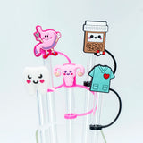 8mm Medical Theme Silicone Healthcare Straw Toppers Cute Nurse Doctor Straw Cover for Tumblers Bulk Wholesale Cup Accessories
