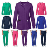 Wholesale Scrub Suit Medical Surgical Gown Stretch Tops High Quality Scrub Jacket Medicals Scrubs Hospital Doctors Nurse Uniform