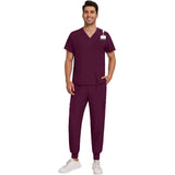 Unisex Washable Anti-wrinkle Surgical Uniform Women Men Medical Nurse Scrub Set Soft Breathable Jogger Doctor Nursing Workwear