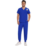 Unisex Washable Anti-wrinkle Surgical Uniform Women Men Medical Nurse Scrub Set Soft Breathable Jogger Doctor Nursing Workwear