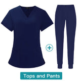 Wholesale Price Custom Logo Quick-Dry V-Neck Jogger Pocket Scrubs Comfortable Dentist Oral Hospital Nursing Uniform Sets for Men