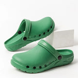 New Cartoon Printed Medical Shoes Nursing Clogs EVA Flexible Anti-slip Scrub Slip on Shoes Garden Working Footwear Unisex