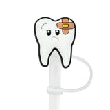 8mm Medical Theme Silicone Healthcare Straw Toppers Cute Nurse Doctor Straw Cover for Tumblers Bulk Wholesale Cup Accessories
