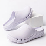 New Cartoon Printed Medical Shoes Nursing Clogs EVA Flexible Anti-slip Scrub Slip on Shoes Garden Working Footwear Unisex