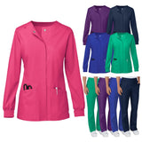 Wholesale Scrub Suit Medical Surgical Gown Stretch Tops High Quality Scrub Jacket Medicals Scrubs Hospital Doctors Nurse Uniform
