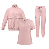 Zipper Jacket  Long Sleeve Three Piece Set Doctor Nurse Scrubs Uniforms