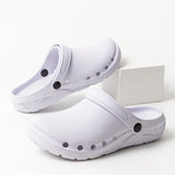 New Cartoon Printed Medical Shoes Nursing Clogs EVA Flexible Anti-slip Scrub Slip on Shoes Garden Working Footwear Unisex