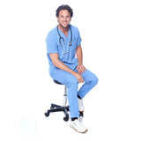 Black Surgical Suit Scrub Outfits Four-Way Stretch Short Sleeve Scrubs Uniforms Sets Vet Pet Clinic Medical Blouse Uniforms